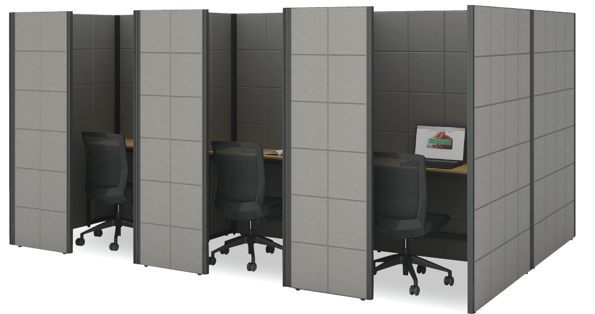 ■IRIS デスクブース Focus booth 3 メラミン天板KM H1560 グレージュ[送料別途見積り][法人・事業所限定][外直送][店頭受取不可] □IRIS デスクブース Focus booth 3 メラミン天板KM H1560 ブルー[送料